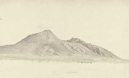 维苏威火山`Mount Vesuvius (c. 1811) by Josephus Augustus Knip