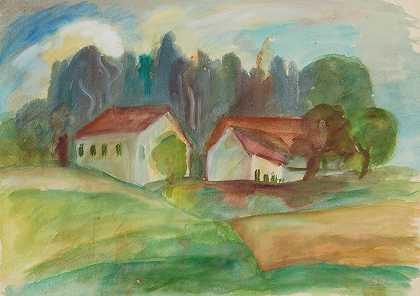 房屋`Häuser (after 1938) by Anny Dollschein