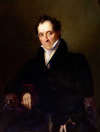 朱塞佩·波尔迪·佩佐利肖像`Portrait of Giuseppe Poldi Pezzoli (1830) by Giuseppe Molteni