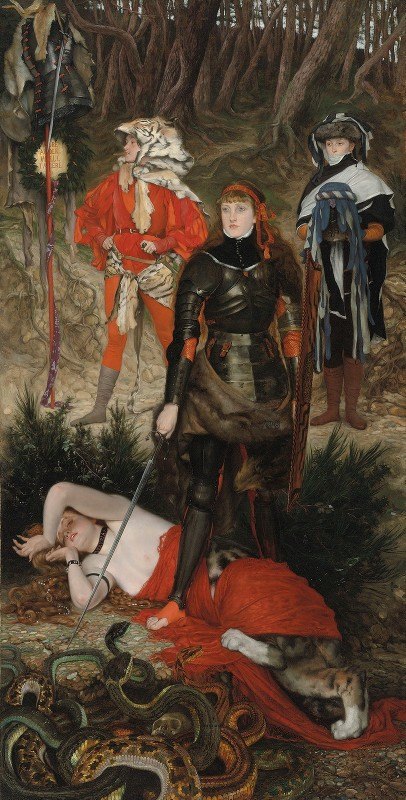 意志的胜利——挑战`Triumph of the Will – The Challenge (circa 1877) by James Tissot