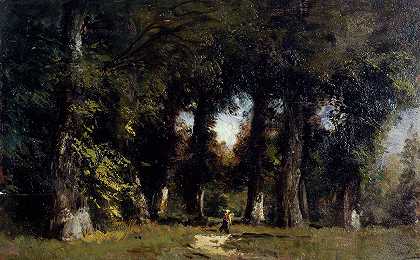 森林边缘`Lisière de forêt (1850~1860) by Félix Ziem