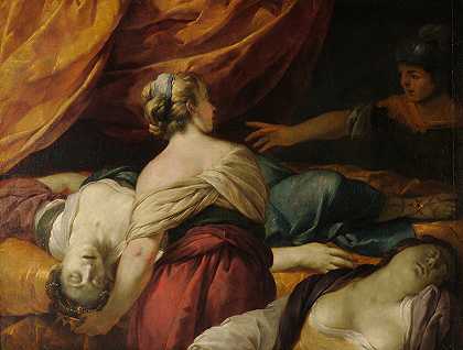 克利奥帕特拉之死`La mort de Cléopâtre (1630) by Jacques Blanchard