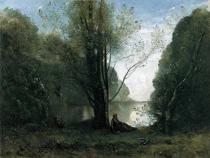 孤独对维根、利木赞的回忆`Solitude. Recollection of Vigen, Limousin (1866) by Jean-Baptiste-Camille Corot