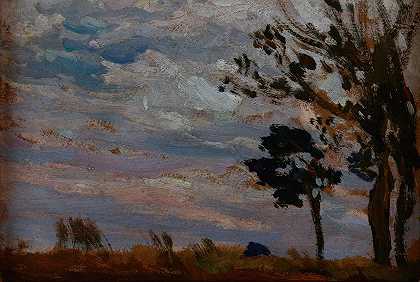 风`Wind (1903~1904) by Jan Stanislawski