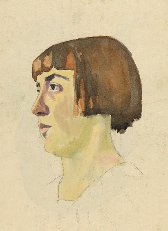 女性肖像`weibliches Porträt (1928) by Karl Wiener