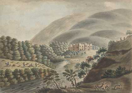 诺森伯兰基尔德城堡`Kielder Castle, Northumberland by William Beilby