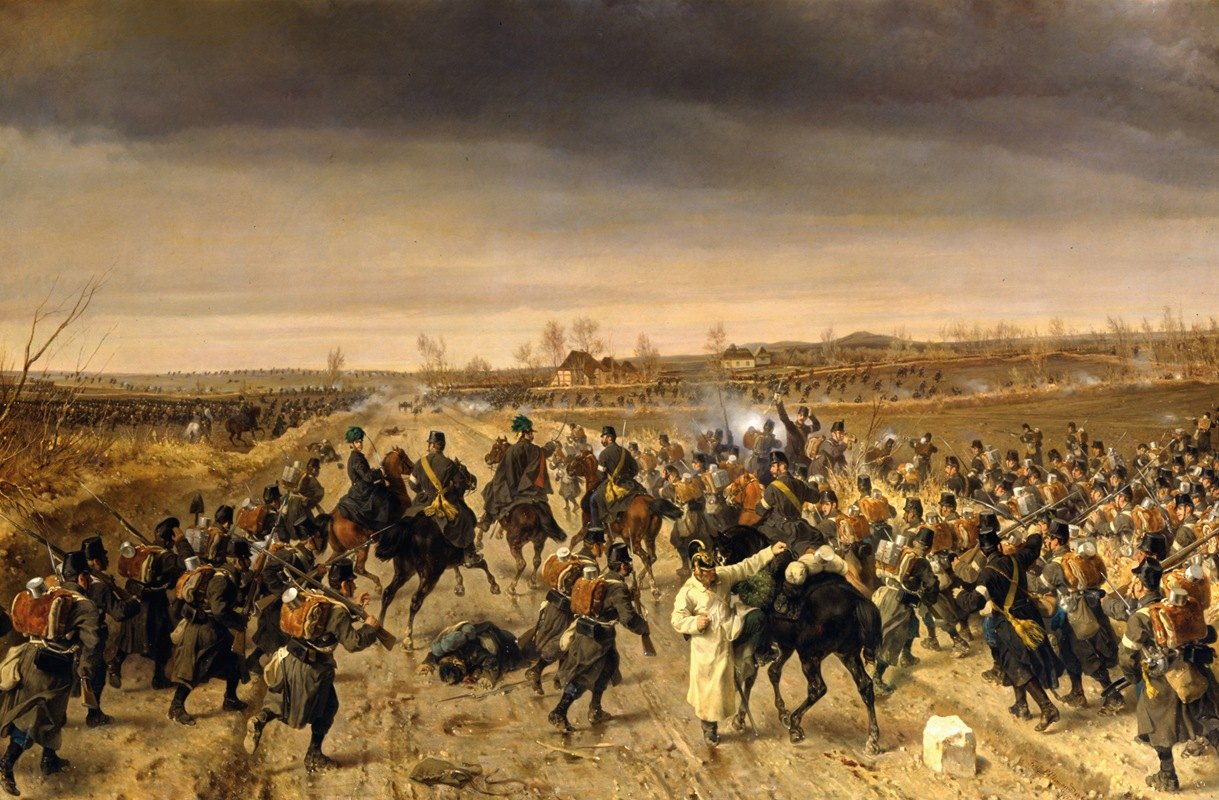 奥伯塞尔克战役3日。1864年2月`Die Schlacht bei Oberselk am 3. Februar 1864 (1866) by Fritz L; Allemand