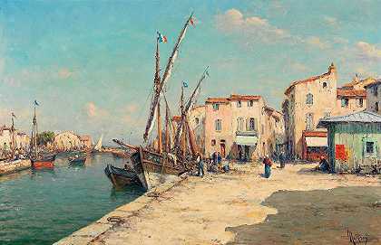布朗港（普罗旺斯）`Port du Brone (Provence) by Henry Malfroy