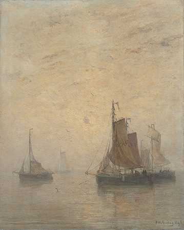 雾天`Misty Weather (1896) by Hendrik Willem Mesdag