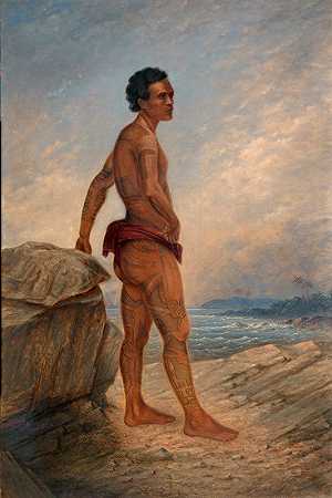 美拉尼西亚人`Melanesian Man (ca. 1890~1899) by Antonio Zeno Shindler