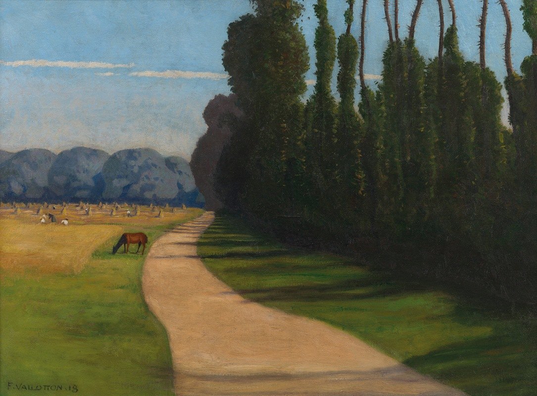 红十字会之路`Chemin de la Croix~Rouge (1918) by Félix Vallotton