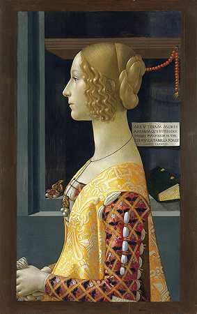 乔凡娜·托纳博尼肖像`Portrait of Giovanna Tornabuoni (1488) by Domenico Ghirlandaio