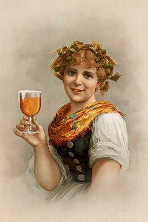 德国酒吧女招待`German barmaid (1890)
