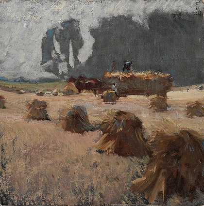 收获期`Harvest Time (c. 1903) by Henry Keller