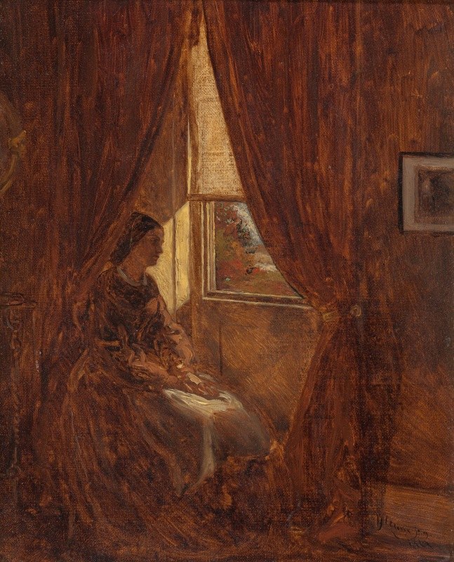 靠窗`By the Window (1861) by William J. Hennessy
