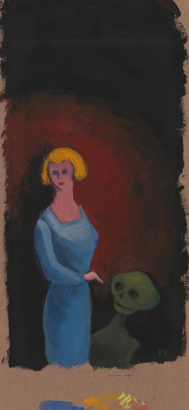 无标题（死亡的女人）`Ohne Titel (Frau mit Tod) (ca. 1932) by Karl Wiener