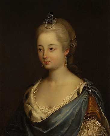 Kruszewska née Komorowska夫人肖像`Portrait of Mrs. Kruszewska née Komorowska by Józef Simmler