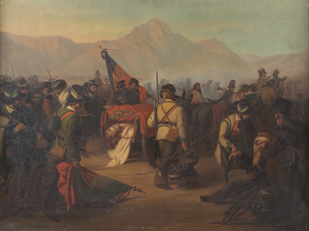 来自蒂罗尔解放战争`From the Tyrolean war of liberation (1876) by Josef Büche