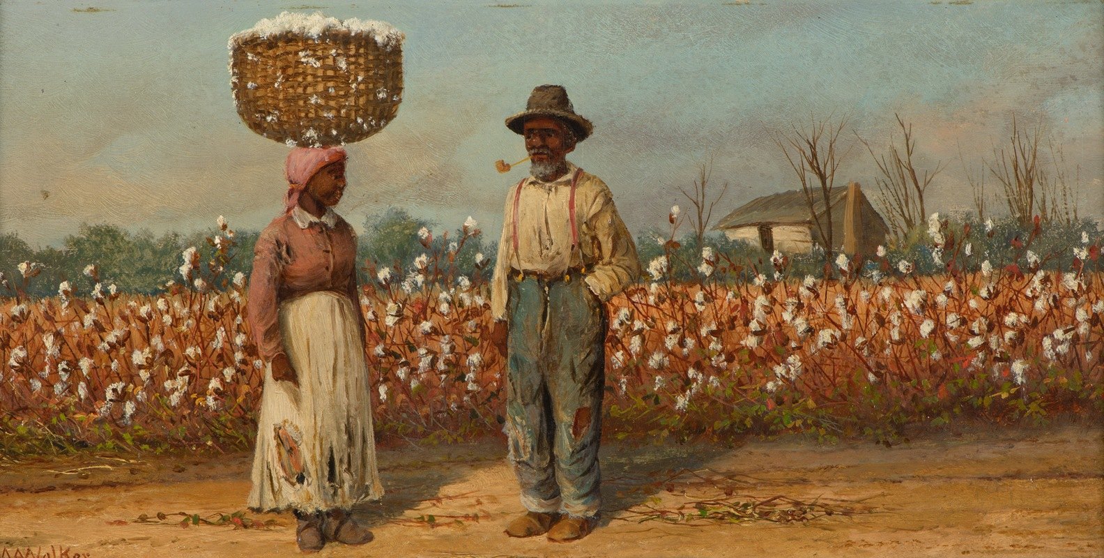 采棉工`Cotton Pickers (1880~1890s) by William Aiken Walker