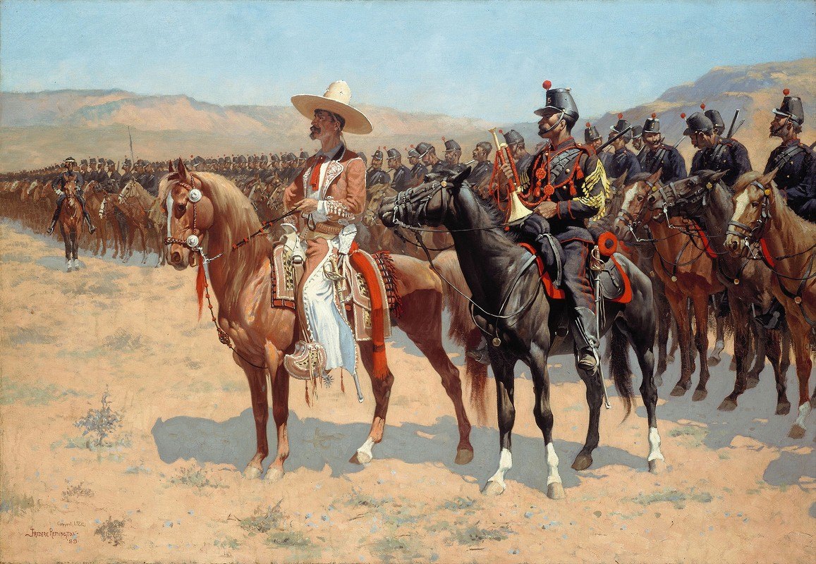 墨西哥少校`The Mexican Major (1889) by Frederic Remington