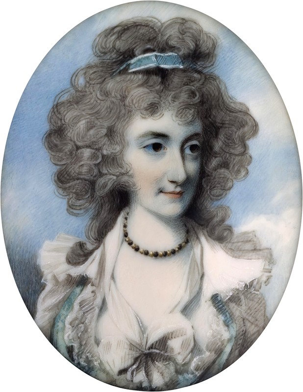一位女士的肖像`Portrait of a Lady (circa 1780~1795) by George Engleheart
