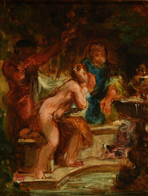 苏珊娜和老人们`Suzanne et les vieillards (1854~1855) by Eugène Delacroix