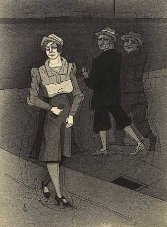 会面`Begegnung (ca. 1935) by Karl Wiener