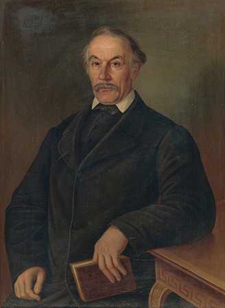 J.Vavrečan肖像`Portrait of J. Vavrečan (1865–1870) by Peter Michal Bohúň