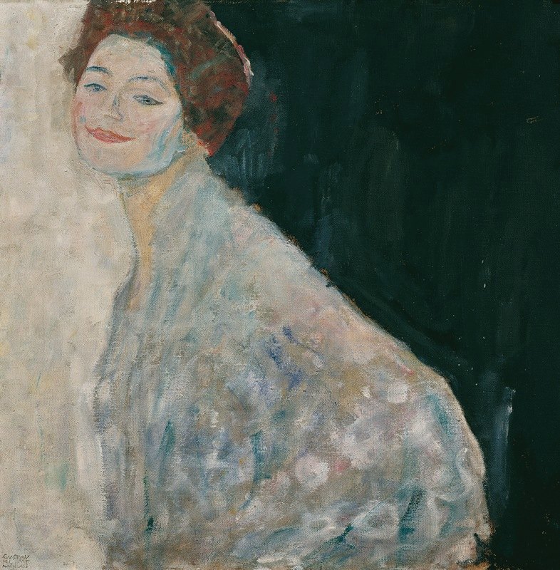 白衣女郎`Dame in Weiß (1917~1918) by Gustav Klimt