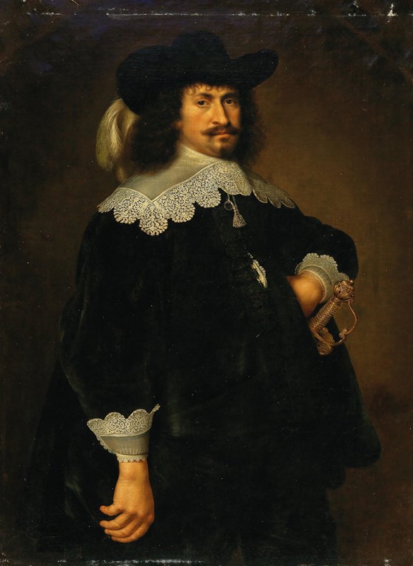 贵族肖像`Portrait of a nobleman by Giuseppe Nuvolone