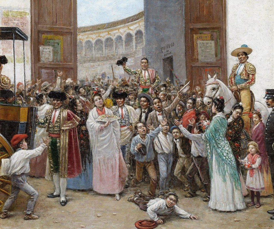 塞维利亚Maestranza斗牛场凯旋出口`Triumphal Exit from the Maestranza Bullring in Seville by Joaquín Turina y Areal
