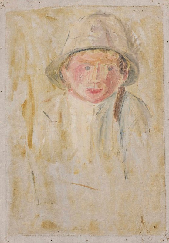 一个男孩的素描s图八`Sketch of a boys figure VIII (1925) by Tadeusz Makowski