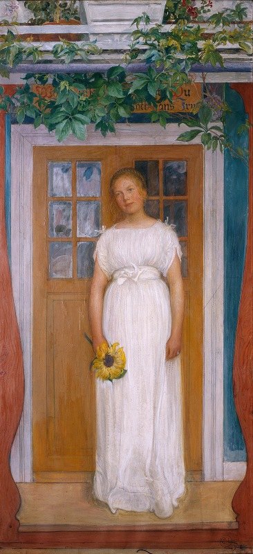 十七岁`Age of Seventeen (1902) by Carl Larsson