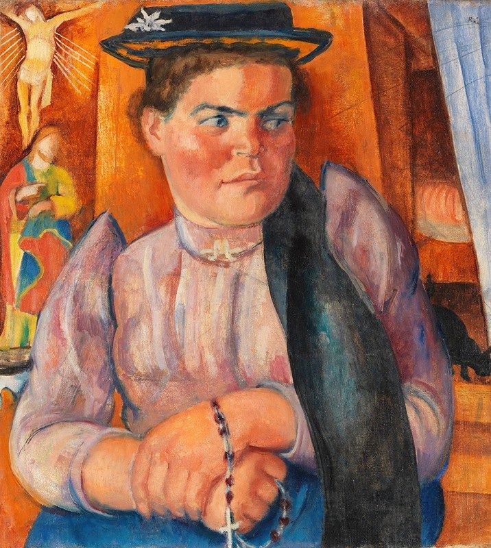 蒂罗尔农妇`Tiroler Bäuerin (1921) by Anita Rée