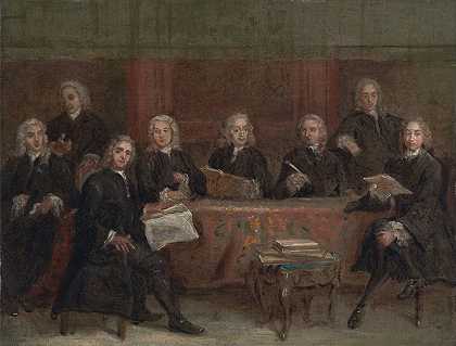 为集体画像而学习`Study for a Group Portrait (1729 ~ 1730) by Joseph Highmore