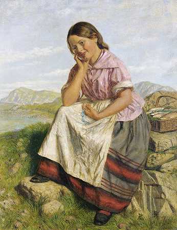快乐的想法`Happy Thoughts (1863) by Joseph Edward Worrall