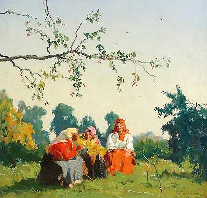 流言蜚语`Gossip (1927) by Mikhail Markelovich Guzhavin