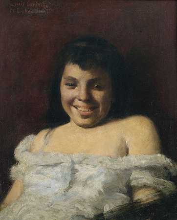 笑女`Laughing Girl (1883) by Lovis Corinth