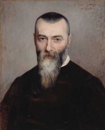 肖像阿尔方斯·卡尔（1808-1890），记者和作家`Portrait dAlphonse Karr (1808~1890), journaliste et écrivain (1865) by Amélie Burdin