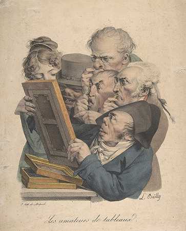 艺术鉴赏家`The Art Connoisseurs (1823–28) by Louis Léopold Boilly