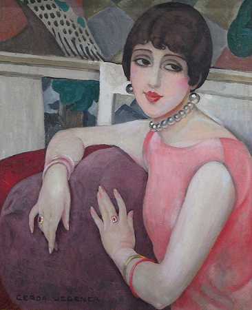 Lili Elbe（艾纳尔·韦格纳）`Lili Elbe (Einar Wegener) (1922) by Gerda Wegener