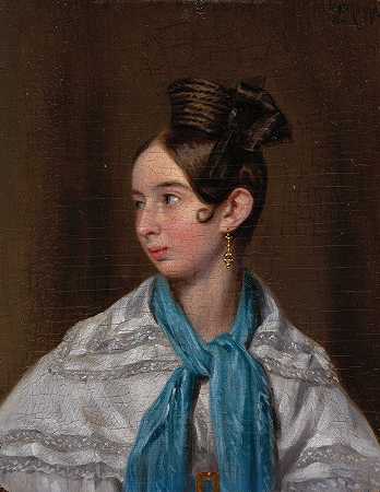 伊莉莎·皮尔森·普拉特`Elisa Pearson Playter (c. 1837) by Pieter Christoffel Wonder