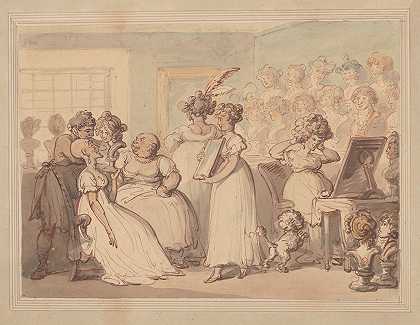 假发店`A wig shop (ca. 1780–1825) by Thomas Rowlandson
