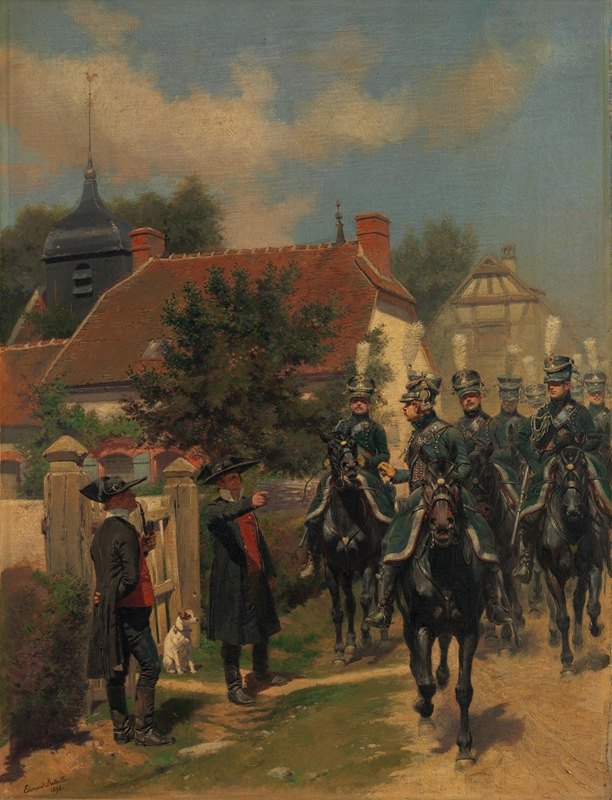 宪兵d秩序`Gendarmes dOrdonnance (1894) by Jean-Baptiste Édouard Detaille