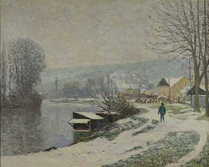马利港的雪`La neige à Port~Marly (1902) by Maxime Maufra