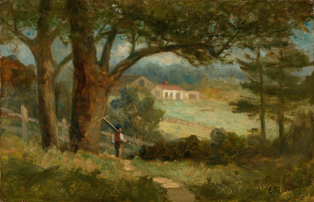 回家`Homeward (1895) by Edward Mitchell Bannister