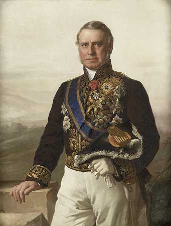 查尔斯·费迪南德·帕胡德（1803-73）。总督（1855-1851）`Charles Ferdinand Pahud (1803~73). Gouverneur~generaal (1855~61) (1863 ~ 1868) by Jacob Spoel