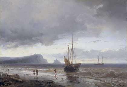 沿着海岸`Along the Coast (1840 ~ 1850) by Louis Meijer