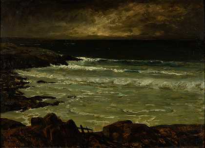 时间d海上雷雨`Temps dorage sur la mer (1904) by Charles Cottet