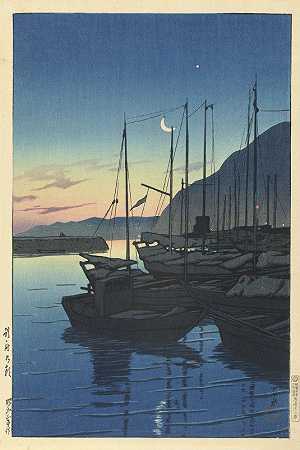 早上在比普`Morning In Beppu (1928) by Kawase Hasui